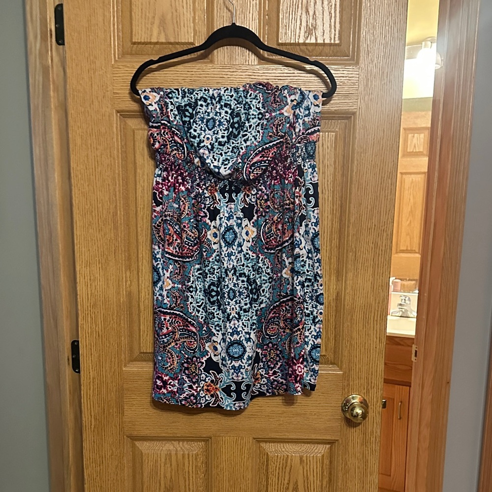 Maurices Multicolor Strapless Dress